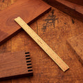 12" Brass bound Wood Rule