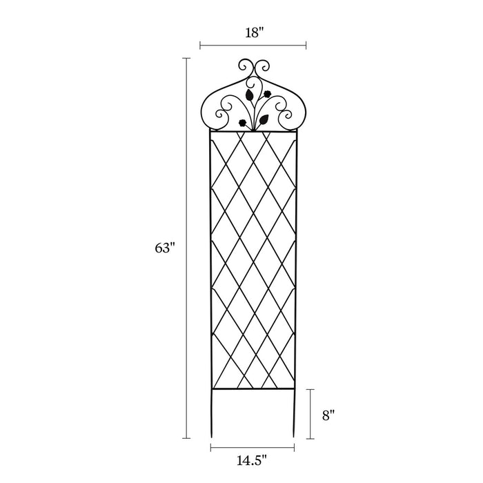 63" Decorative Metal Trellis