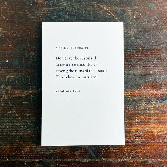 A Rose Shoulders Up notecard
