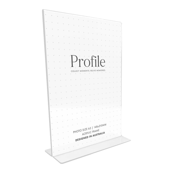 Acrylic Display T-Frame A5 (15x21cm) Vertical from our Acrylic Display Frames collection by Profile Products Australia