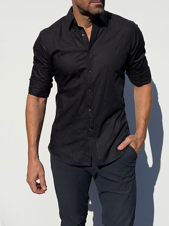 After-Dark Series - Black Floral Jacquard