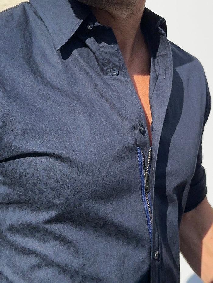 After-Dark Series - Navy Floral Jacquard