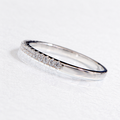 Alena | Gold-Plated Narrow Eternity Ring with Brilliant Stones