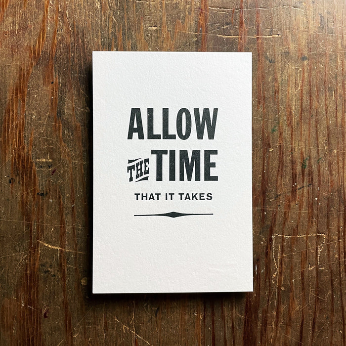 Allow Time notecard
