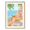 Amalfi Modern Wall Art Print by Petra Lizde A4 (21 x 29.7cm) / Natural Oak Frame / White Border from our Australian Made Framed Wall Art, Prints & Posters collection by Profile Products (Australia) Pty Ltd
