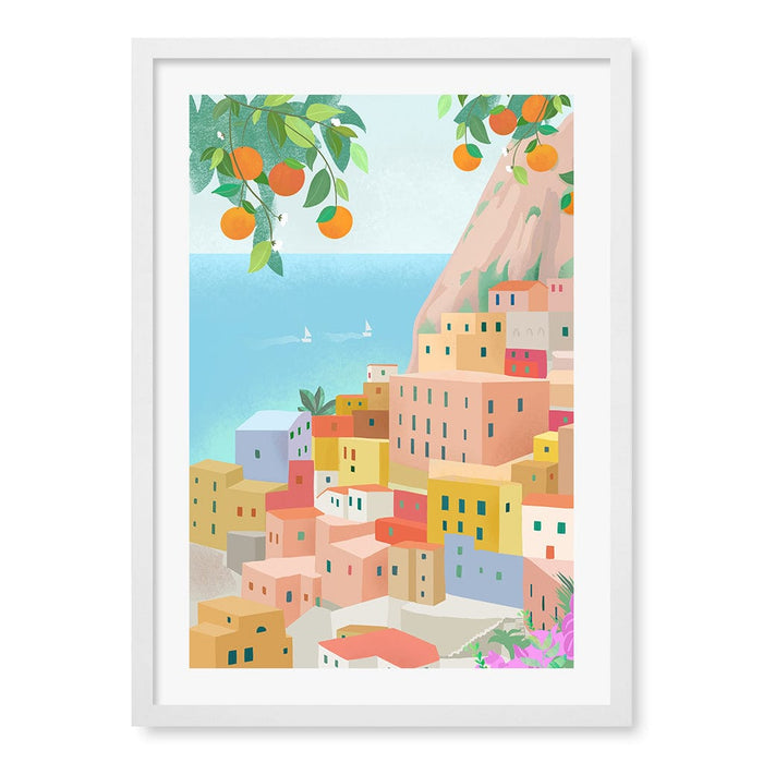 A4 (21 x 29.7cm) / Matte White Frame / White Border