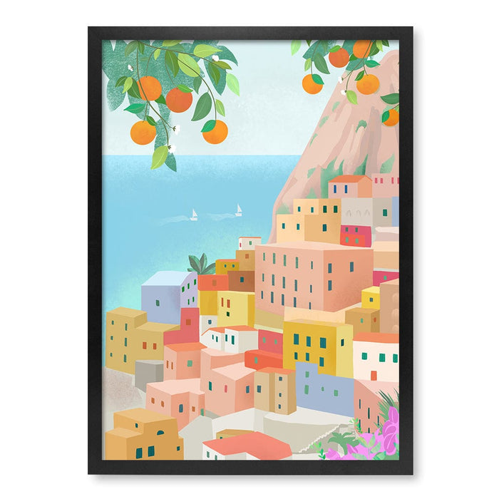 A4 (21 x 29.7cm) / Matte Black Frame / No Border