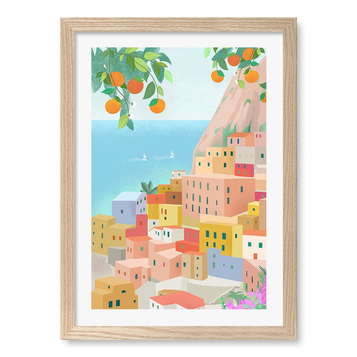 A3 (29.7 x 42cm) / Natural Oak Frame / White Border