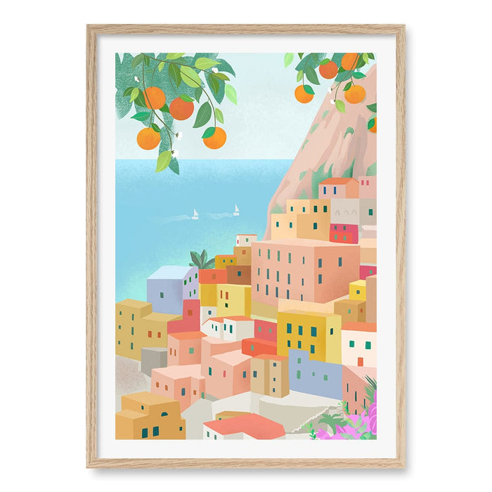 A1 (59.4 x 84.1cm) / Natural Oak Frame / White Border