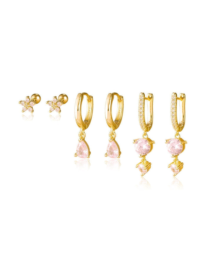 Antonie | Gold-Plated Earrings with Brilliant Surface