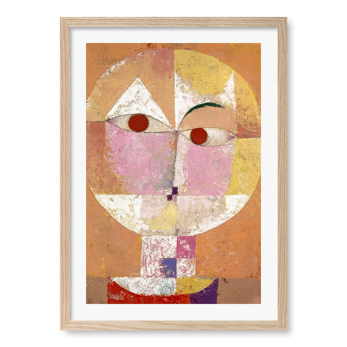 Baldgreis - Paul Klee Art Print A4 (21 x 29.7cm) / Natural Oak Frame / White Border from our Australian Made Framed Wall Art, Prints & Posters collection by Profile Australia
