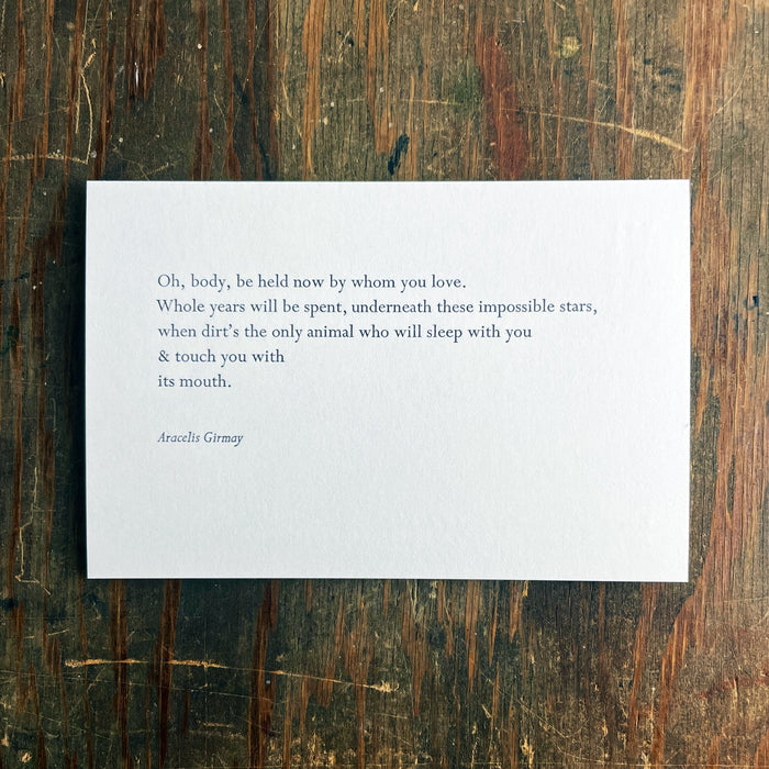 Be Held Now notecard
