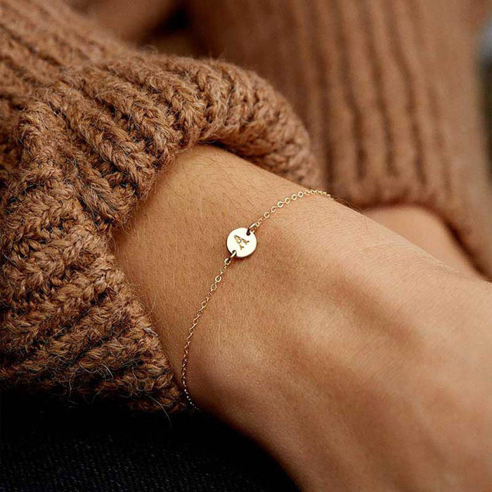 Beatriz | Gold-Plated Bracelet with Initial
