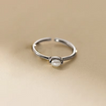 Bianca | Silver Delicate Kateřina Ring with Pearl Line