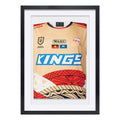 Black DIY Jersey Frame with White Mat and White Backing from our Australian Made Picture Frames collection by Profile Australia