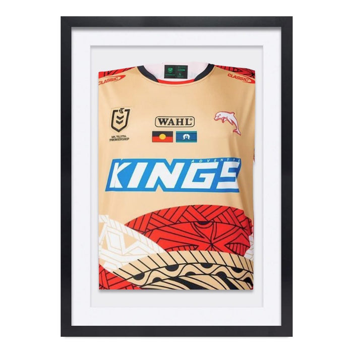 Black DIY Jersey Frame with White Mat and White Backing from our Australian Made Picture Frames collection by Profile Australia
