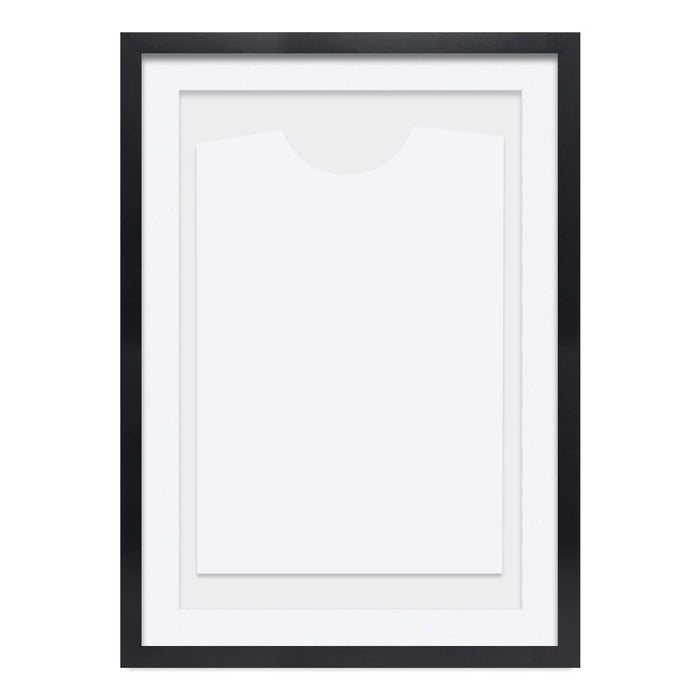 Black DIY Jersey Frame with White Mat and White Backing from our Australian Made Picture Frames collection by Profile Australia