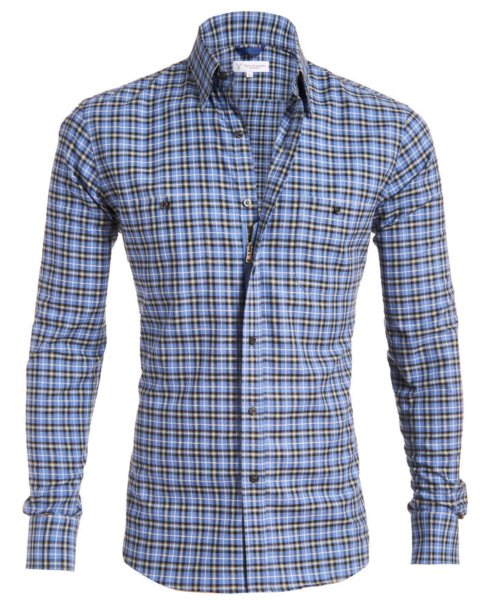 Blue, Gray & Black Flannel