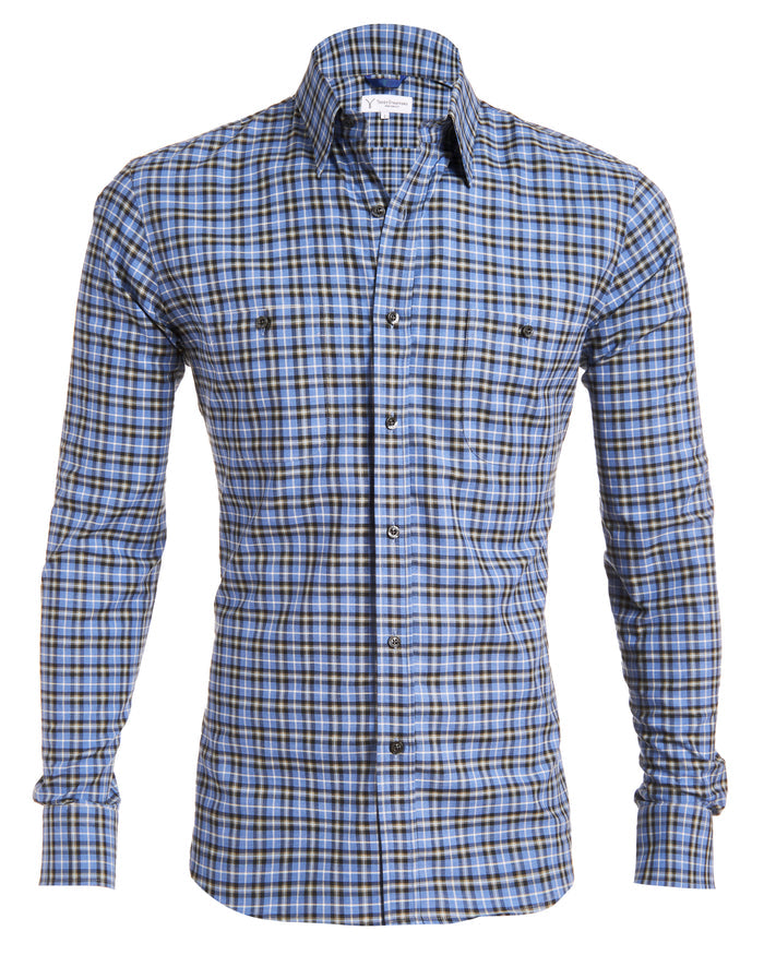 Blue, Gray & Black Flannel