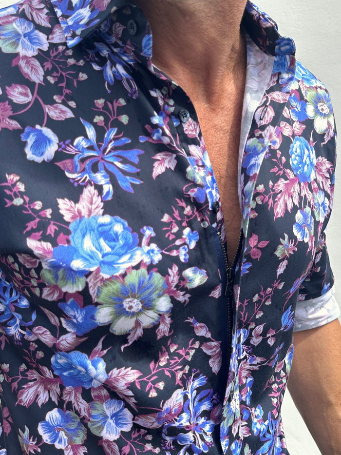 Blue Roses Party Shirt - Blue Roses