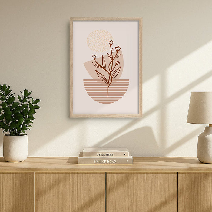 Boho Plant Lines One Wall Art Print from our Australian Made Framed Wall Art, Prints & Posters collection by Profile Australia