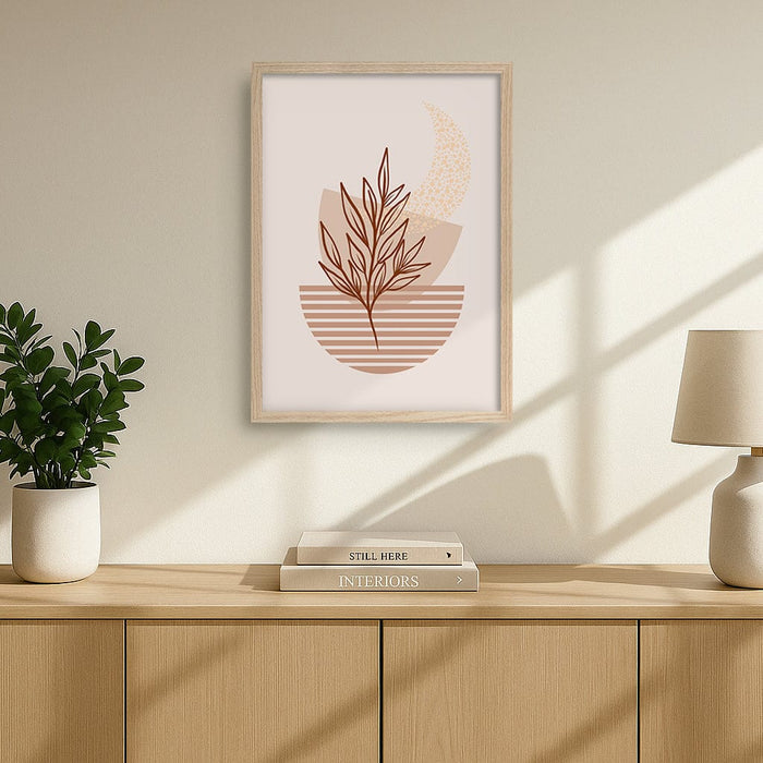 Boho Plant Lines Three Wall Art Print from our Australian Made Framed Wall Art, Prints & Posters collection by Profile Australia
