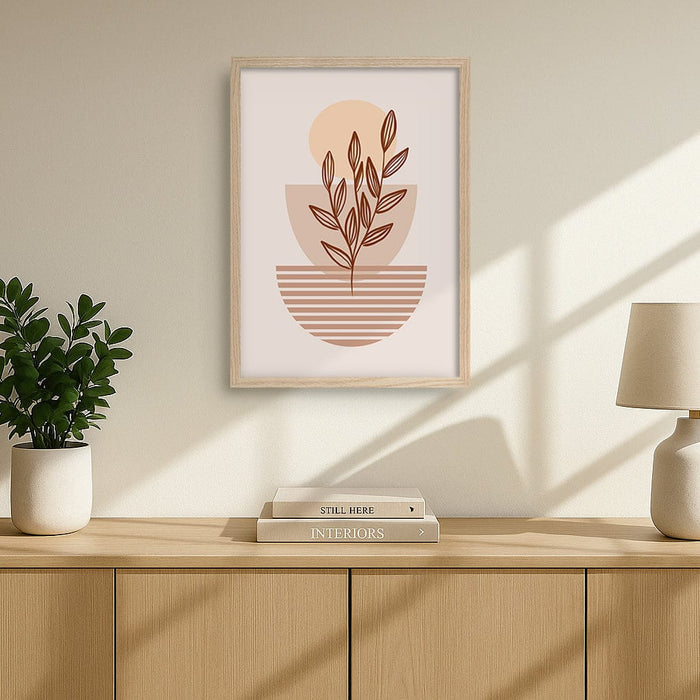 Boho Plant Lines Two Wall Art Print from our Australian Made Framed Wall Art, Prints & Posters collection by Profile Australia