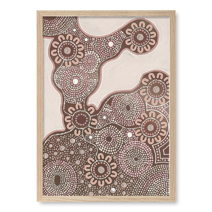 A4 (21 x 29.7cm) / Natural Oak Frame / No Border