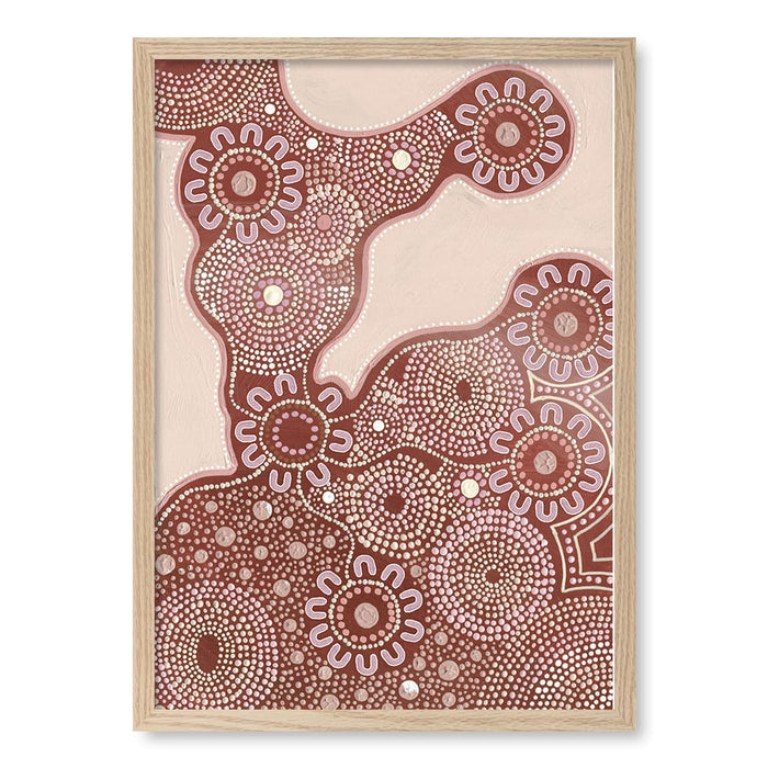 A4 (21 x 29.7cm) / Natural Oak Frame / No Border