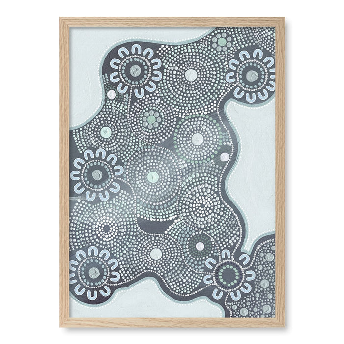 A4 (21 x 29.7cm) / Natural Oak Frame / No Border