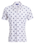 Cardano Summer - White Linen Aloha Shirt