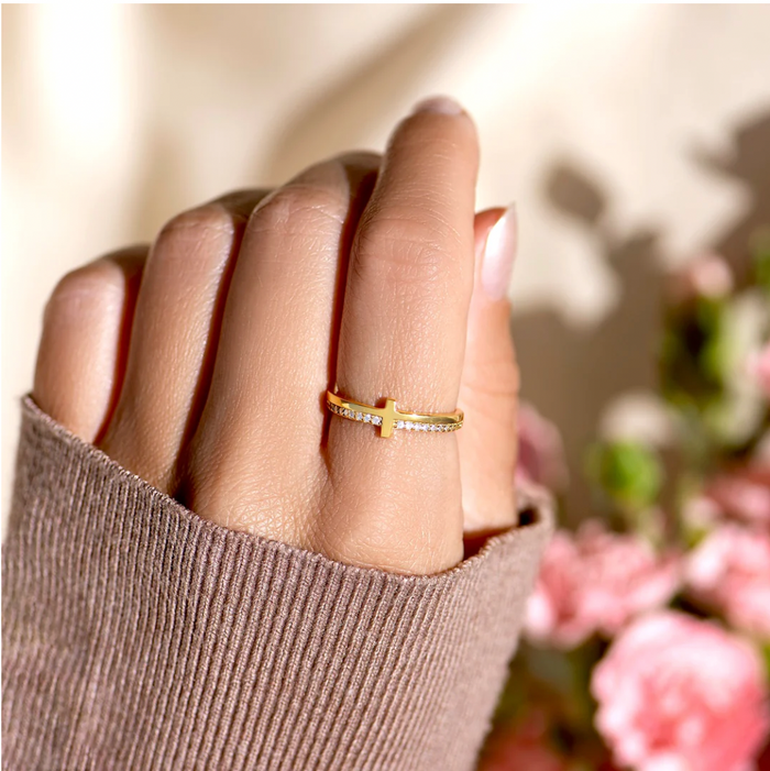 Carmen | Gold-Plated Trust in God Ring