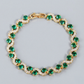 Celina | Gold-Plated Color Emerald Bracelet with Details