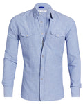 Chambray Western Shirt - Light Blue