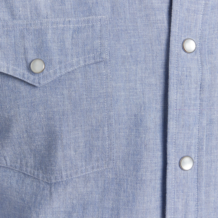 Chambray Western Shirt - Light Blue