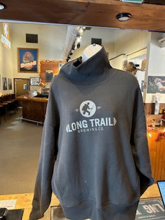 Charcoal Grey Mock Neck Hoodie