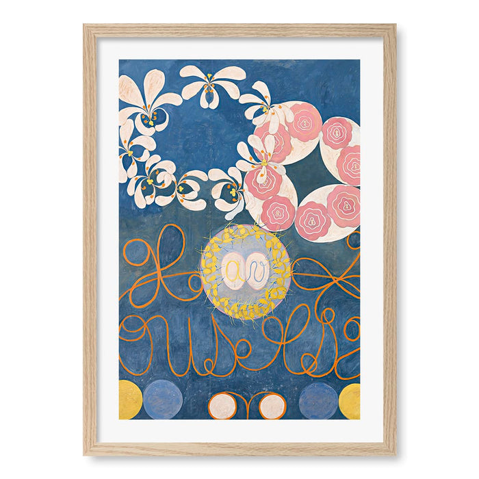 Childhood No.1 - Hilma af Klint Art Print A4 (21 x 29.7cm) / Natural Oak Frame / White Border from our Australian Made Framed Wall Art, Prints & Posters collection by Profile Australia
