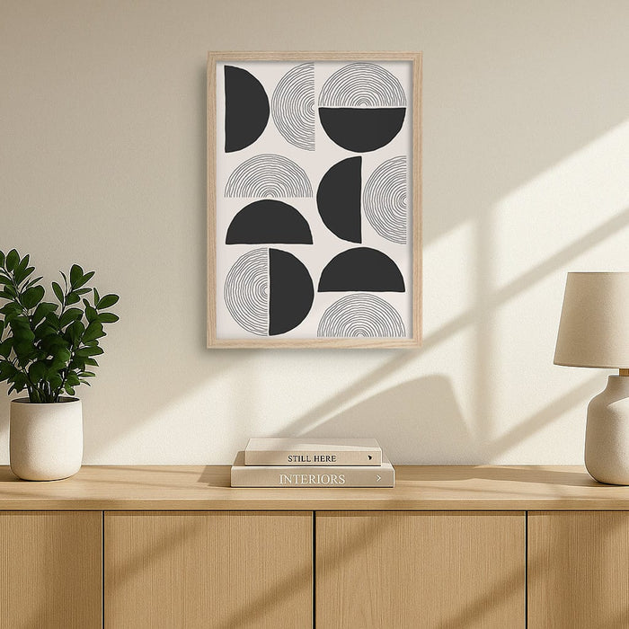 Circle Lines Cluster Wall Art Print from our Australian Made Framed Wall Art, Prints & Posters collection by Profile Australia