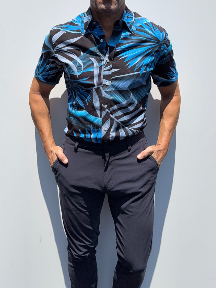 Club Tropicana Party Shirt - Electric Blue