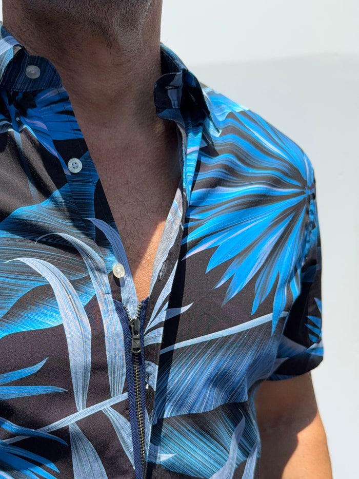 Club Tropicana Party Shirt - Electric Blue