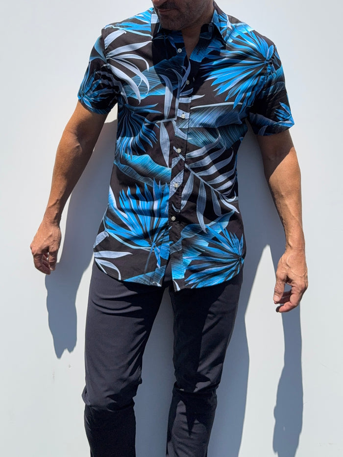 Club Tropicana Party Shirt - Electric Blue
