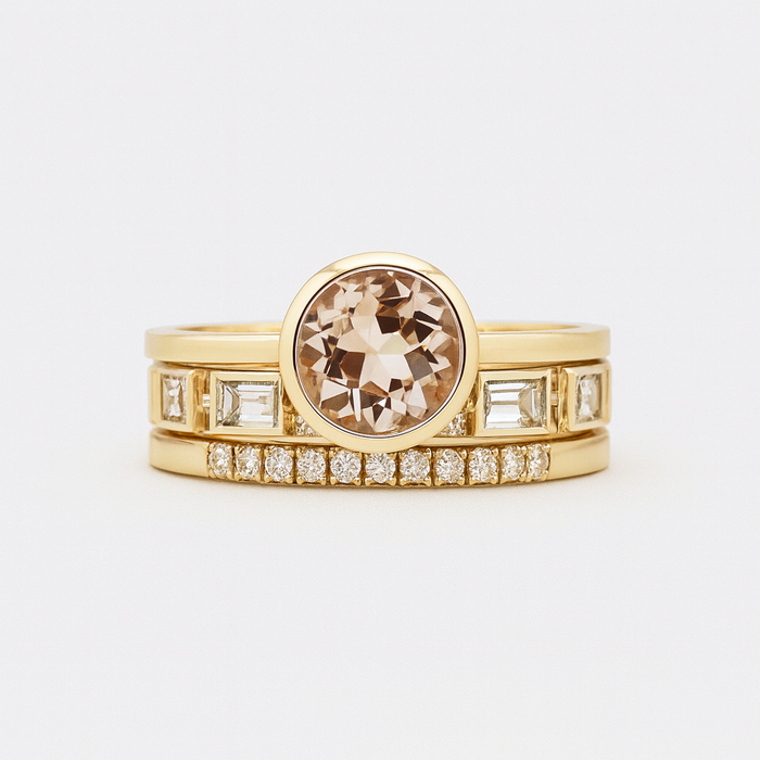 Colette | Gold-Tone Crystal Rings Set