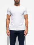 Crewneck T-shirt in Tedra™ - White