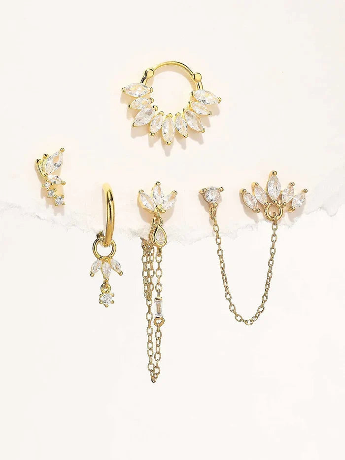 Daniela | Gold-Plated Shape Flowing Delicate Earrings