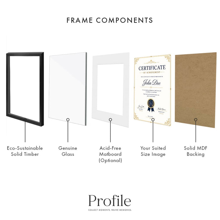 Elegant Black Certificate Picture Frame from our Australian Made Picture Frames collection by Profile Australia