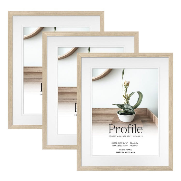 Elegant Deluxe Polar Birch 16x20/12x16in Set of Frames (Bulk Frame Bundle 3 Pack) from our Australian Made Picture Frames collection by Profile Products (Australia) Pty Ltd