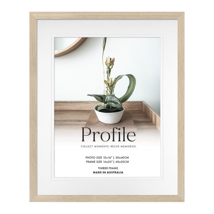 Elegant Deluxe Polar Birch Timber Photo Frame 16x20in (40x50cm) to suit 12x16in (30x40cm) image from our Australian Made Picture Frames collection by Profile Products (Australia) Pty Ltd