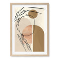 Elegant Embrace Line Art Print by Treechild A4 (21 x 29.7cm) / Natural Oak Frame / White Border from our Australian Made Framed Wall Art, Prints & Posters collection by Profile Australia
