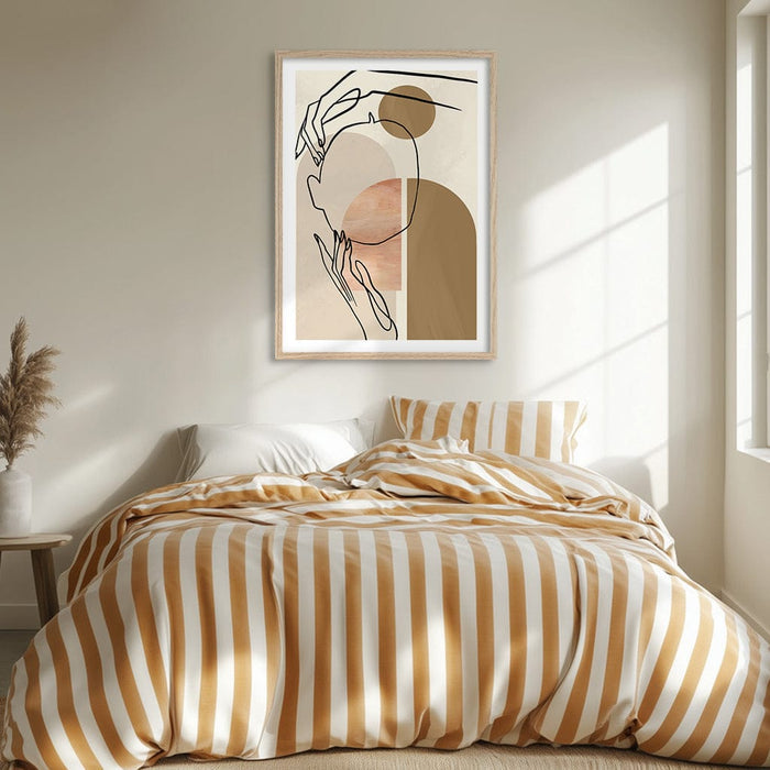 Elegant Embrace Line Art Print by Treechild from our Australian Made Framed Wall Art, Prints & Posters collection by Profile Australia