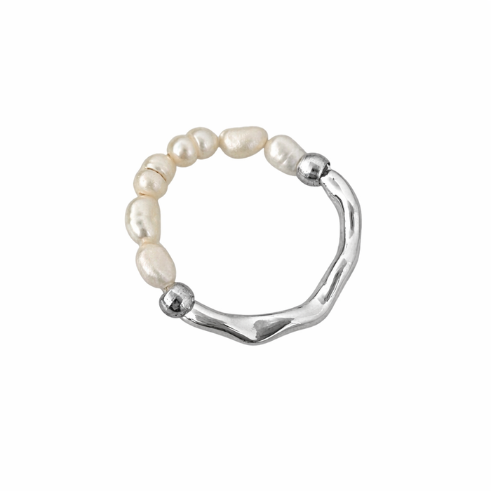 Elisa | Silver Playful Pearls Ring